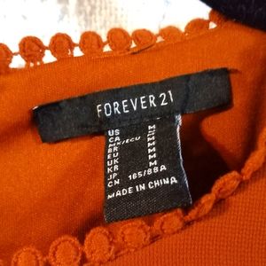 Forever 21 Medium 100% Polyester Heavy Copper Colored Dress